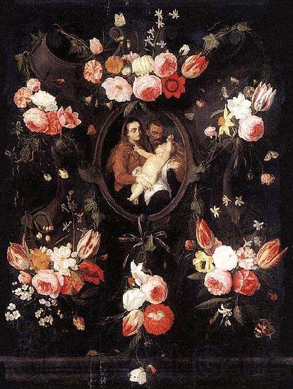 KESSEL, Jan van Holy Family Norge oil painting art